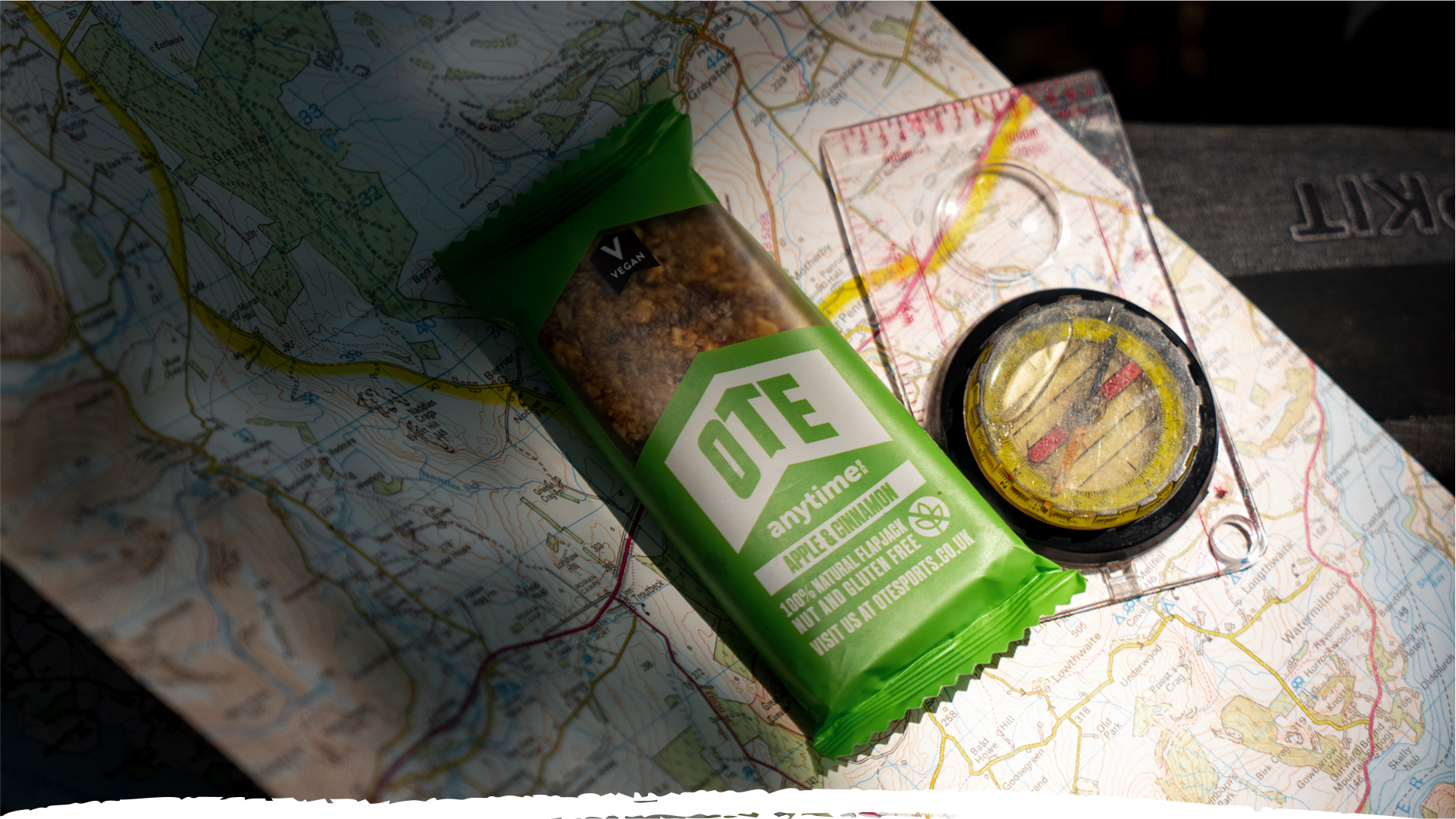 Map and compass with OTE products