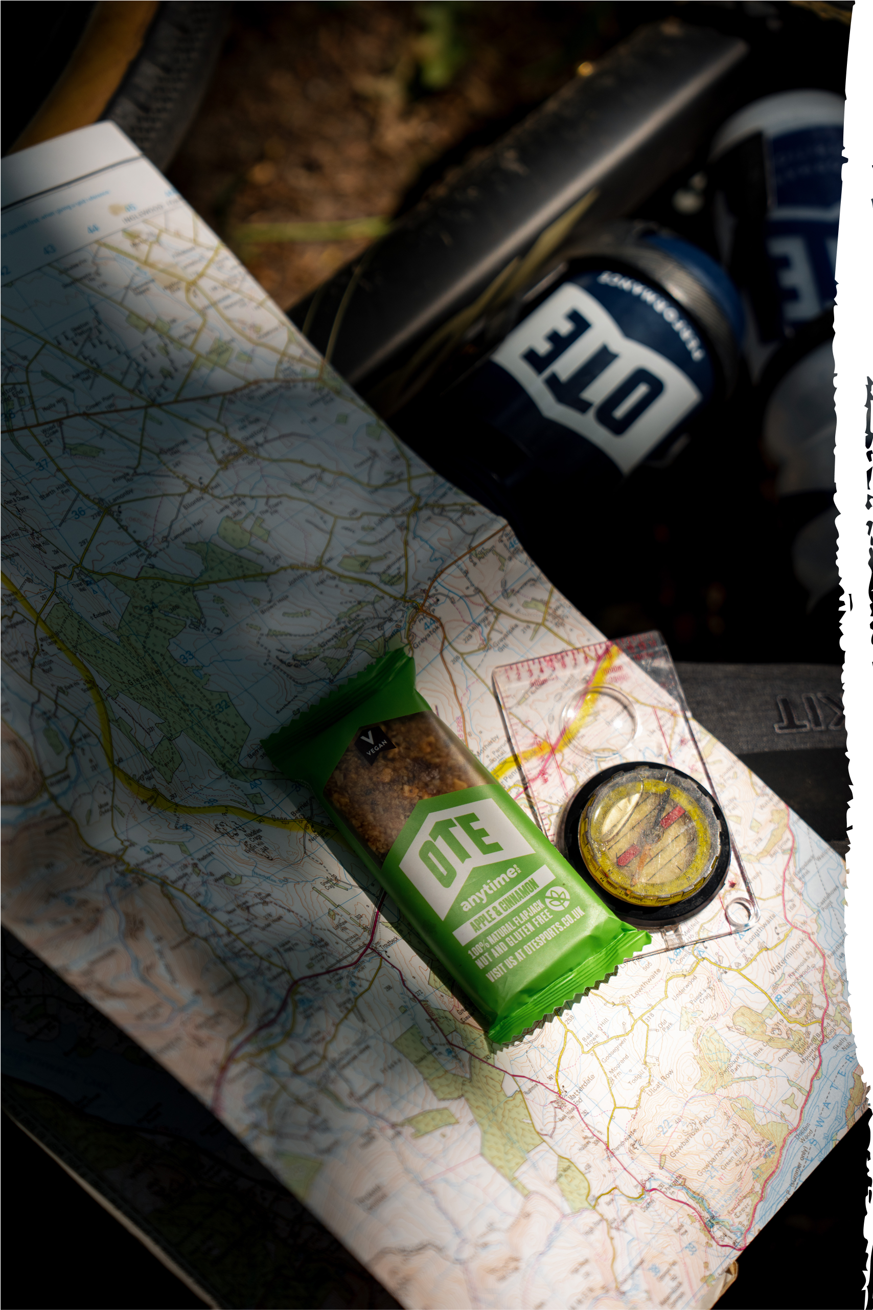 Map and compass with OTE products